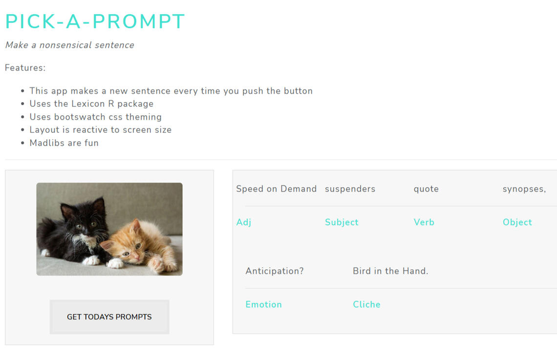 Pick a Prompt