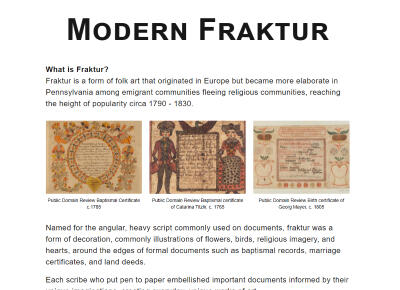 modern fraktur